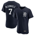 D.Tigers #7 Kevin McGonigle Player Navy Limited Elite Home Fdoa Stitched Jerseys