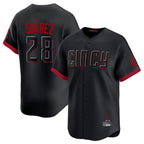 C.Reds #28 Eugenio Su¨¢rez Player Black City Connect Home Limited Fdoa Stitched Jerseys