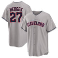 C.Guardians #27 Austin Hedges Player Gray Game Home Fdoa Stitched Jerseys