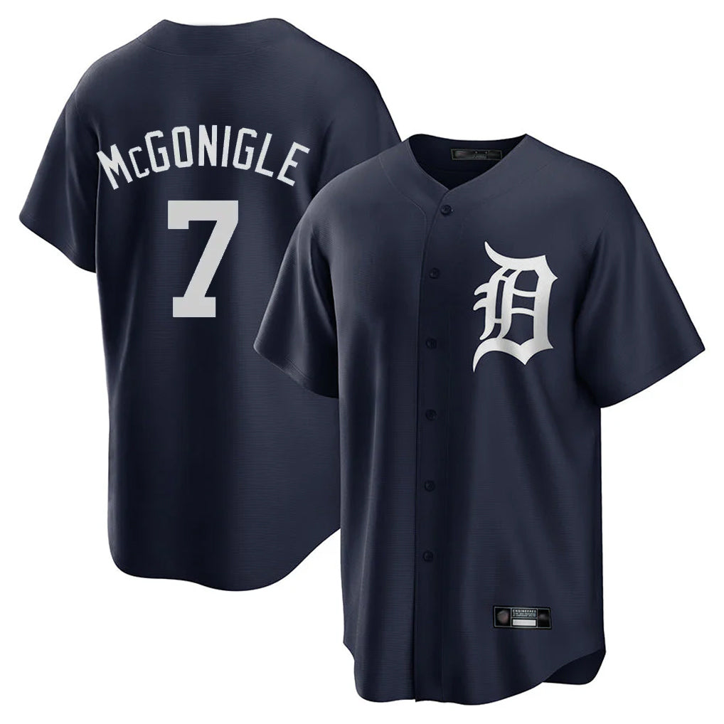 D.Tigers #7 Kevin McGonigle Player Navy Game Home Fdoa Stitched Jerseys