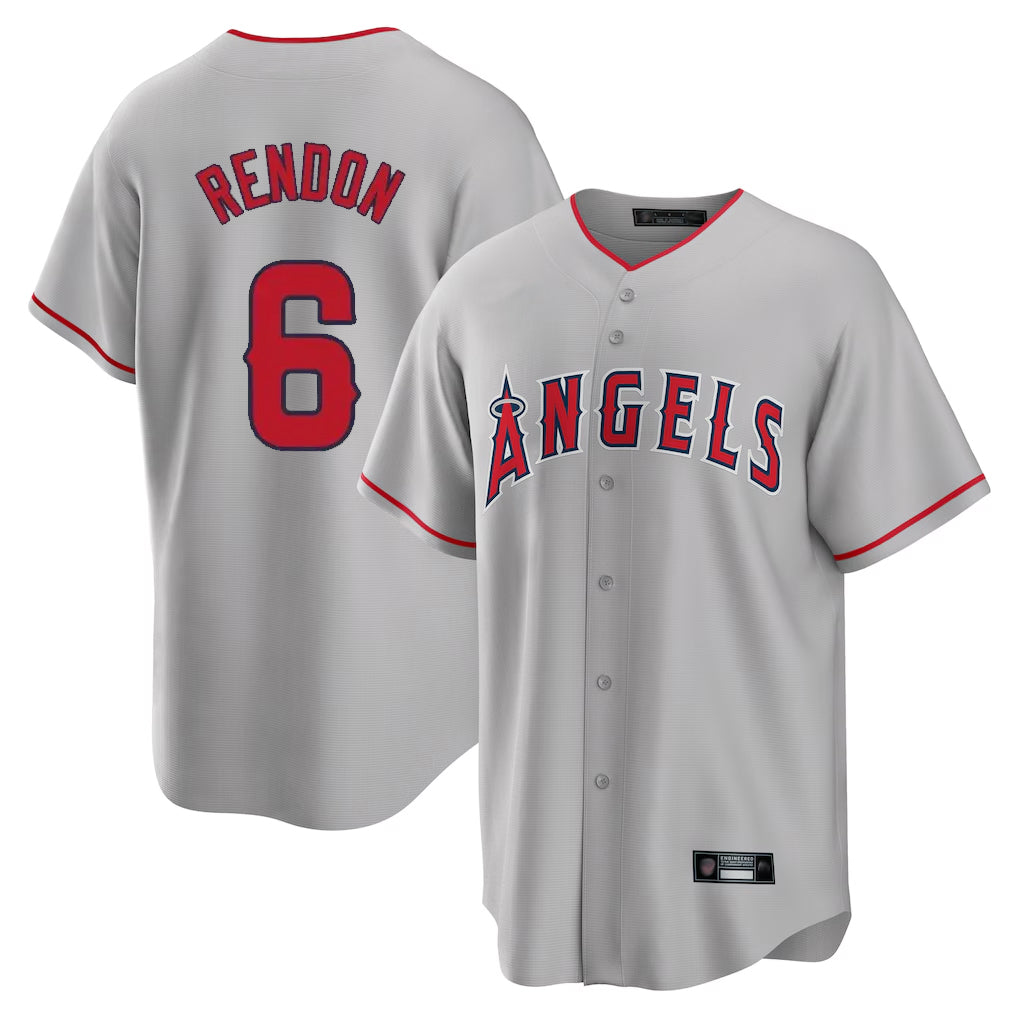 LA.Angels #6 Anthony Rendon Player Gray Home Game Fdoa Stitched Jerseys