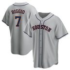 H.Astros #7 Craig Biggio Player Gray Home Game Fdoa Stitched Jerseys