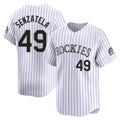 C.Rockies #49 Antonio Senzatela Player White Limited Home Fdoa Stitched Jerseys