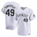 C.Rockies #49 Antonio Senzatela Player White Limited Home Fdoa Stitched Jerseys