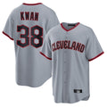 C.Guardians #38 Steven Kwan Player Gray Home Game Fdoa Stitched Jerseys