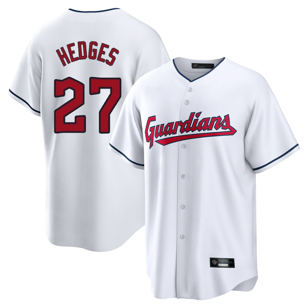 C.Guardians #27 Austin Hedges Player White Home Game Fdoa Stitched Jerseys