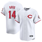 C.Reds #14 Pete Rose Player White Limited Home Fdoa Stitched Jerseys
