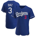 LA.Dodgers #3 Edwin D¨ªaz Player Royal Limited Elite Home Fdoa Stitched Jerseys