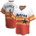 H.Astros #1 Carlos Correa Player Rainbow Cooperstown Collection T-shirt Fdoa Stitched Jerseys