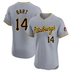 P.Pirates #14 Joey Bart Player Gray Road Home Limited Elite Fdoa Stitched Jerseys