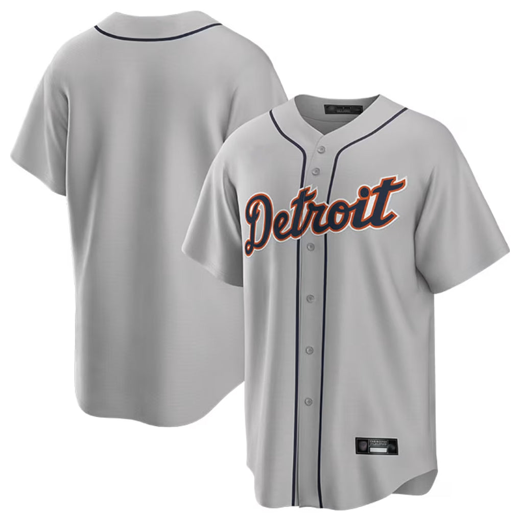D.Tigers ## Tigers Blank Player Gray Home Game Fdoa Stitched Jerseys