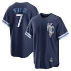 KC.Royals #7 Bobby Witt Jr. Player Navy City Connect Home Game Fdoa Stitched Jerseys
