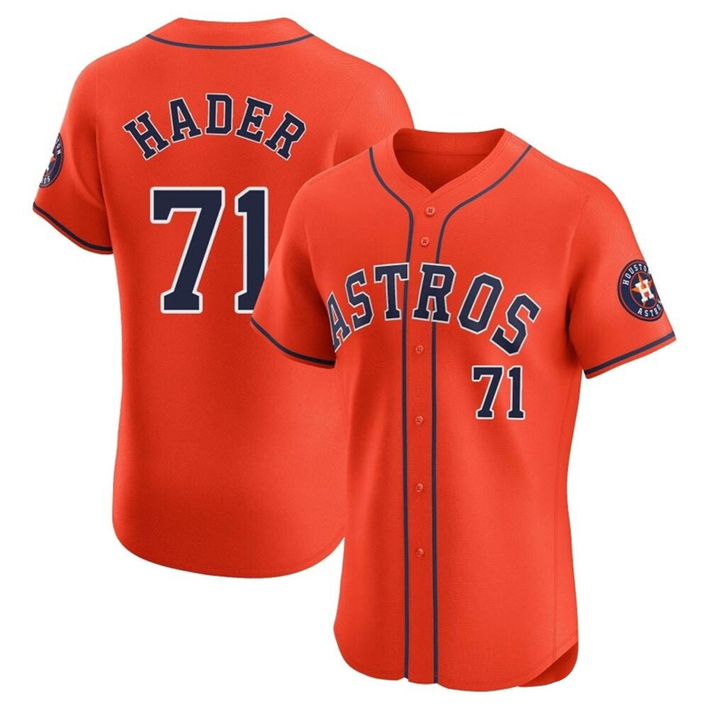 H.Astros #71 Josh Hader Player Orange Home Limited Elite Fdoa Stitched Jerseys