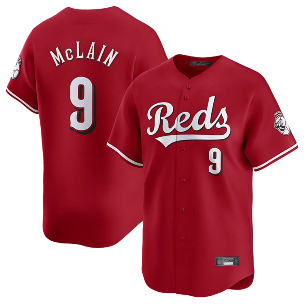 C.Reds #9 Matt McLain Player Red Home Limited Fdoa Stitched Jerseys
