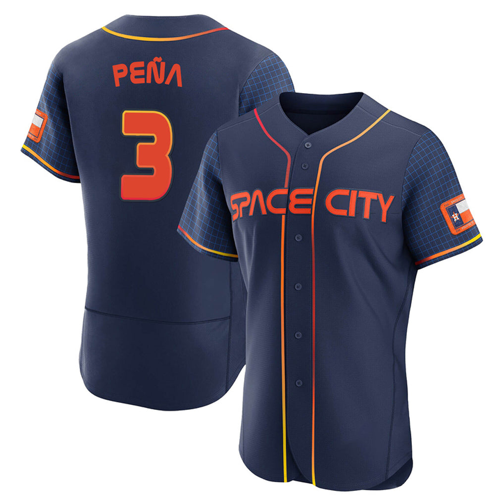 H.Astros #3 Jeremy Pe?a Player Navy City Connect Limited Elite Home Fdoa Stitched Jerseys