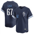 KC.Royals #67 Seth Lugo Player Navy City Connect Limited Home Fdoa Stitched Jerseys