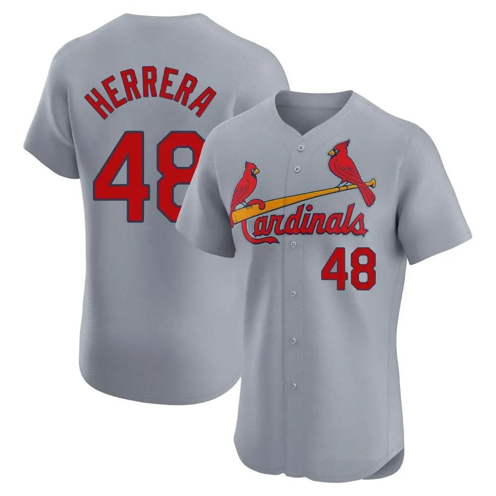 St. Louis Cardinals #48 Ivan Herrera Player Gray Home Limited Elite Fdoa Stitched Jerseys