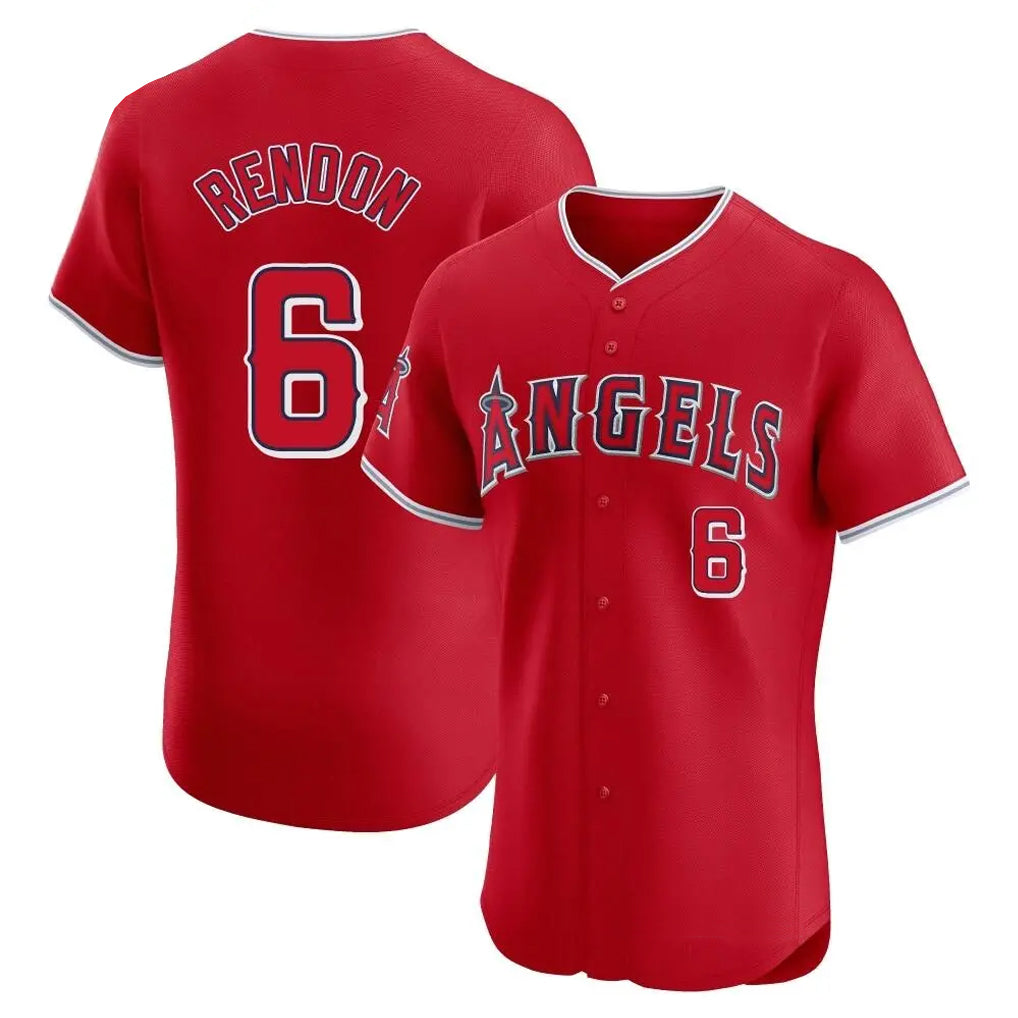LA.Angels #6 Anthony Rendon Player Red Home Limited Elite Fdoa Stitched Jerseys
