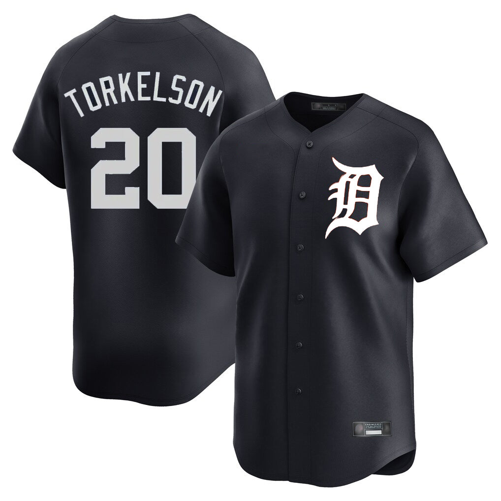 D.Tigers #20 Spencer Torkelson Player Navy Home Limited Game Fdoa Stitched Jerseys