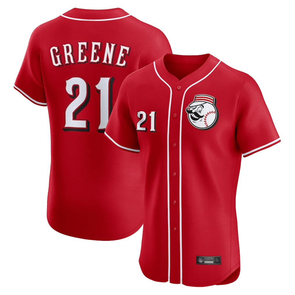 C.Reds #21 Hunter Greene Player Red Limited Elite Home Game Fdoa Stitched Jerseys