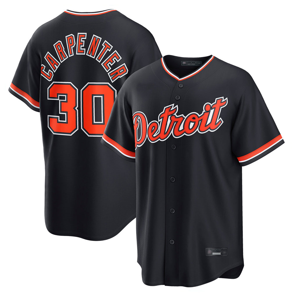 D.Tigers #30 Kerry Carpenter Player Navy Home Game Fdoa Stitched Jerseys