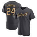 D.Tigers #24 Miguel Cabrera Player Charcoal All-Star Limited Elite Home Fdoa Stitched Jerseys