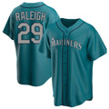 S.Mariners #29 Cal Raleigh Player Teal Home Game Fdoa Stitched Jerseys