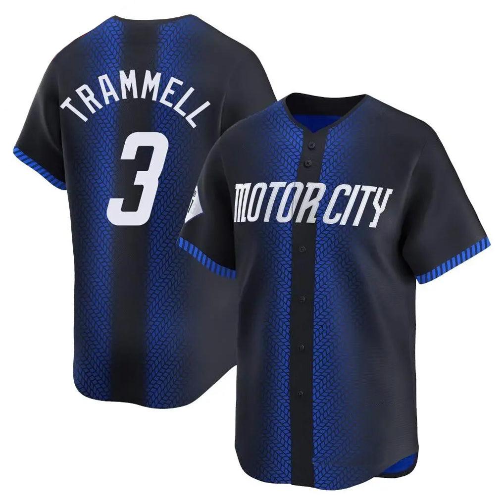 D.Tigers #3 Alan Trammell Player Navy City Connect Home Limited Fdoa Stitched Jerseys