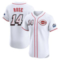 C.Reds #14 Pete Rose Player White Speedway Classic Limited Elite Home Fdoa Stitched Jerseys