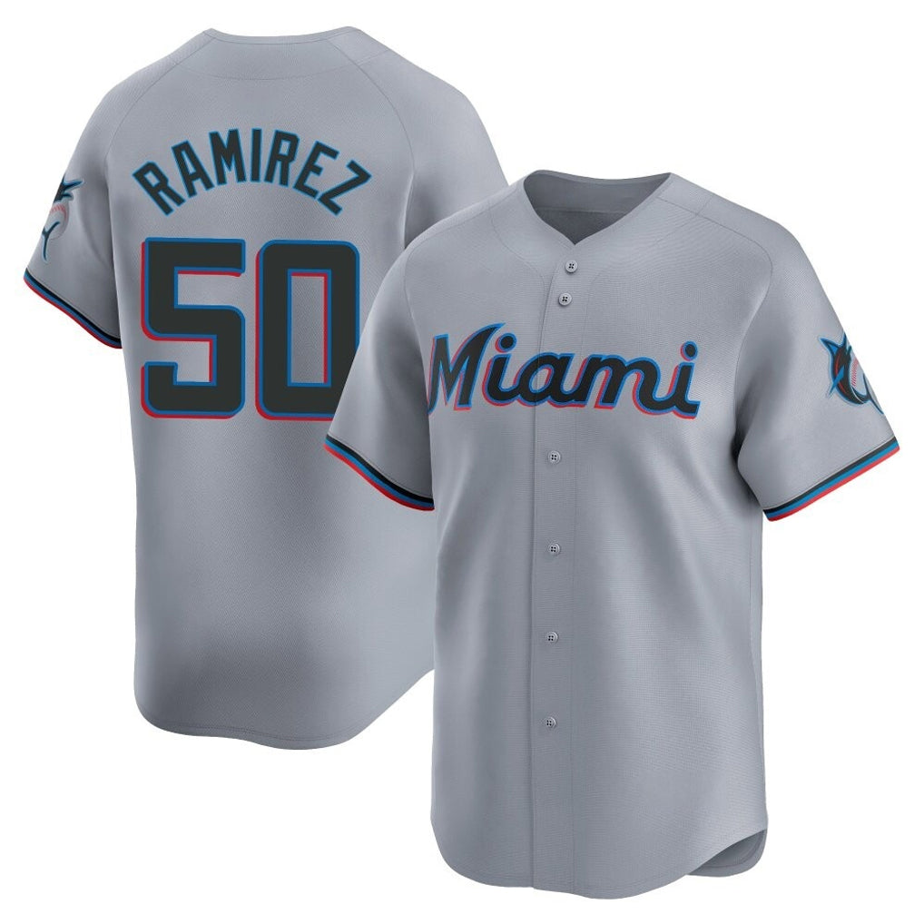M.Marlins #50 Agustin Ramirez Player Gray Home Limited Fdoa Stitched Jerseys