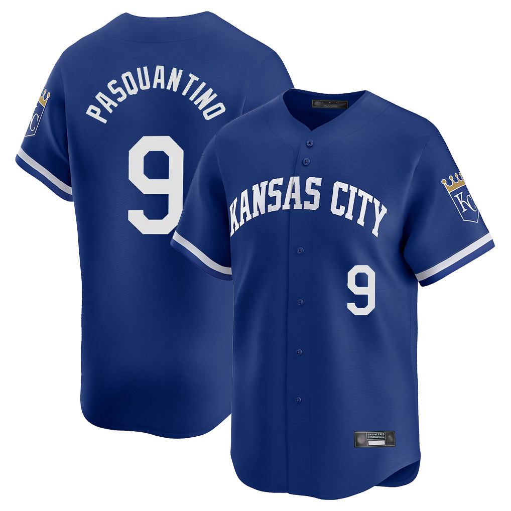 KC.Royals #9 Vinnie Pasquantino Player Royal City Connect Limited Home Game Fdoa Stitched Jerseys