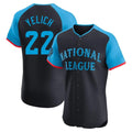 M.Brewers #22 Christian Yelich Player Navy Limited National League All-Star Home Limited Elite Fdoa Stitched Jerseys