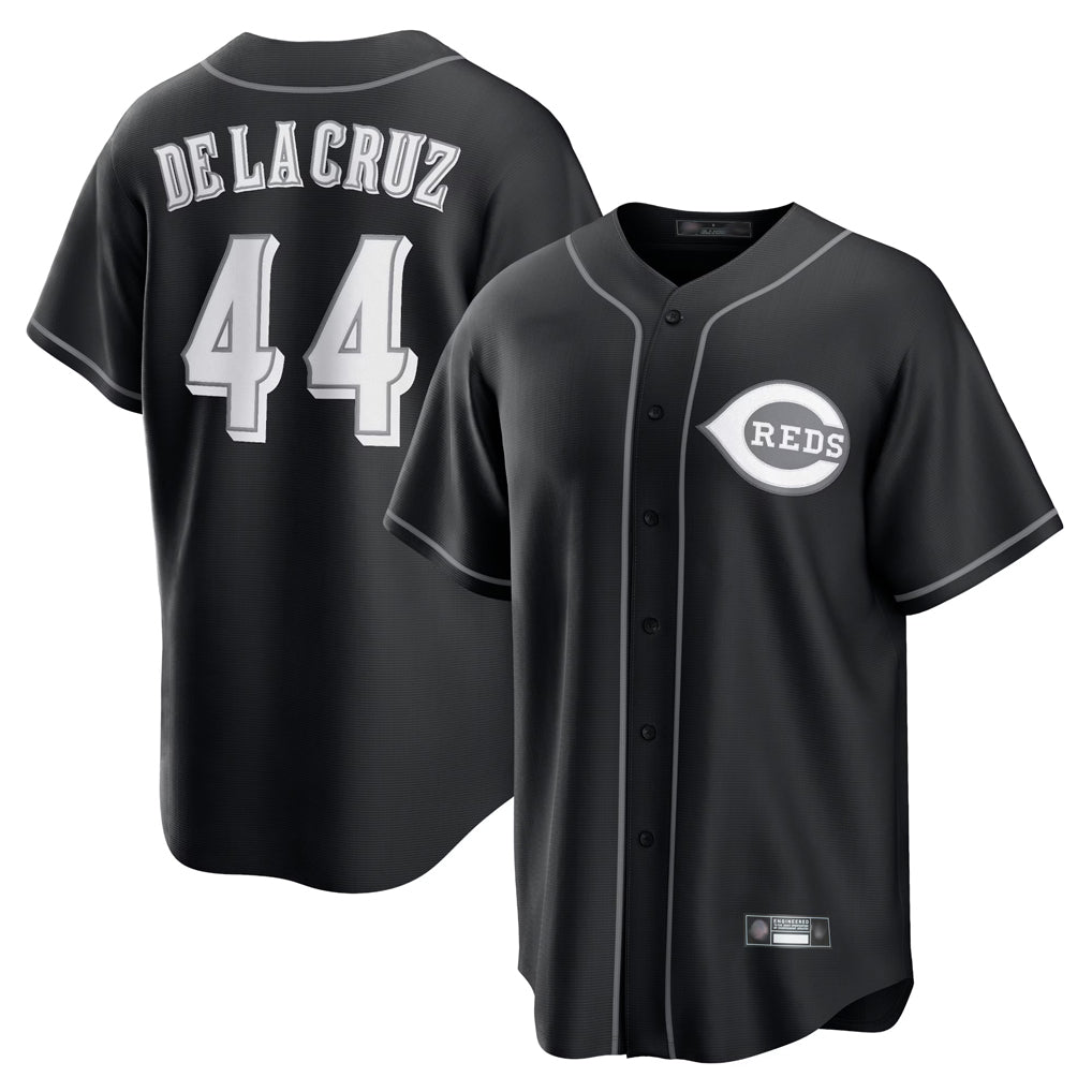 C.Reds #44 Elly De La Cruz Player Black Home Game Fdoa Stitched Jerseys