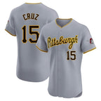 P.Pirates #15 Oneil Cruz Player Gray Road Home Limited Elite Fdoa Stitched Jerseys