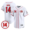 C.Reds #14 Pete Rose Player White Vapor Premier Limited Home Fdoa Stitched Jerseys