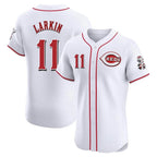 C.Reds #11 Barry Larkin Player White Limited Elite Home Fdoa Stitched Jerseys