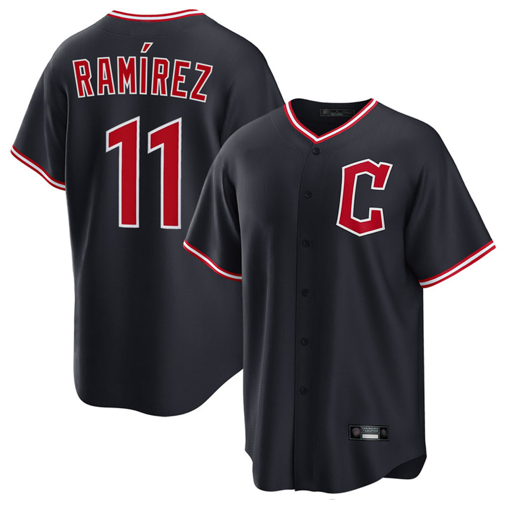 C.Guardians #11 Jose Ramirez Player Navy Home Game Fdoa Stitched Jerseys