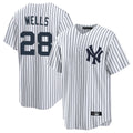 NY.Yankees #28 Austin Wells Player White Game Home Fdoa Stitched Jerseys