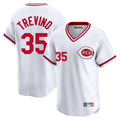 C.Reds #35 Jose Trevino Player White Cooperstown Collection Limited T-shirt Home Fdoa Stitched Jerseys
