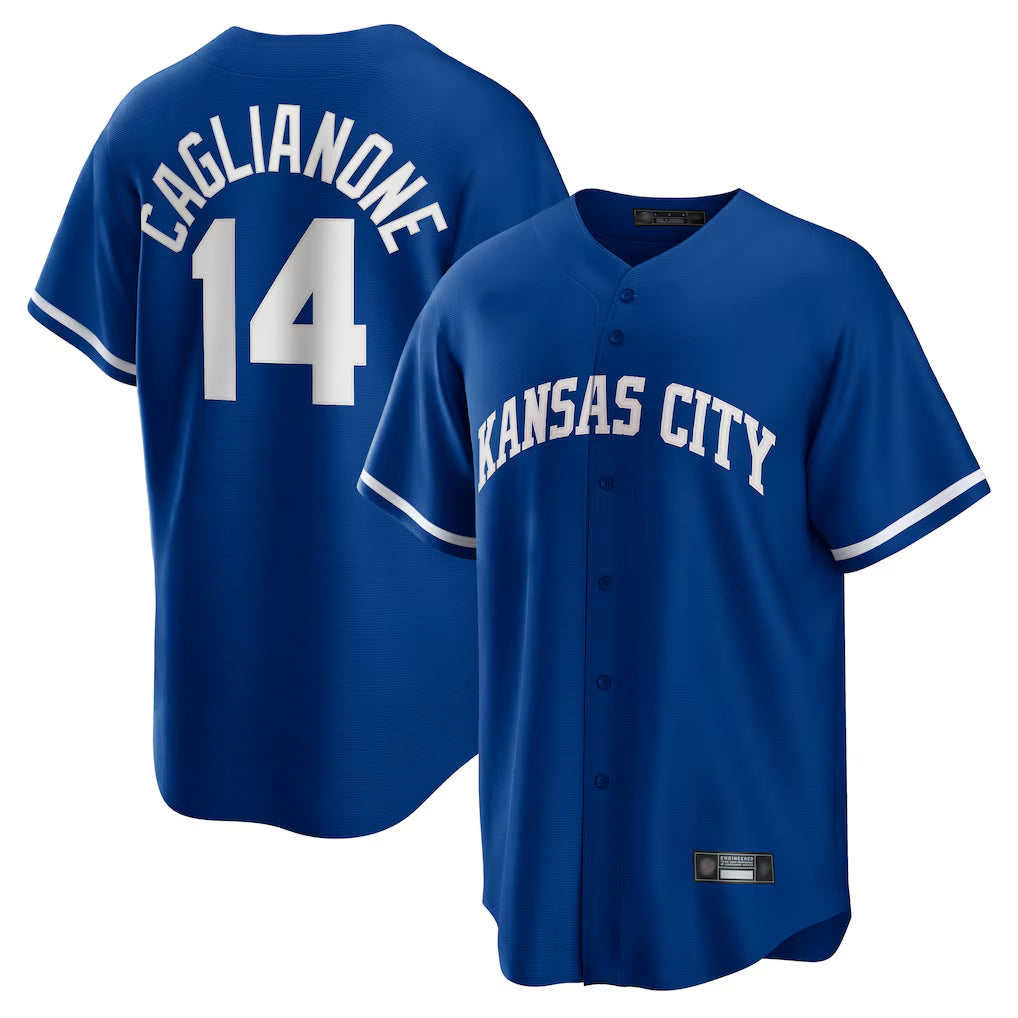 KC.Royals #14 Jac Caglianone Player Royal Game Home Fdoa Stitched Jerseys