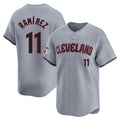 C.Guardians #11 Jose Ramirez Player Gray Road Limited Home Fdoa Stitched Jerseys