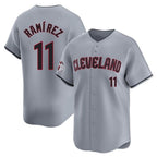 C.Guardians #11 Jose Ramirez Player Gray Road Limited Home Fdoa Stitched Jerseys