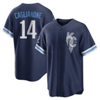 KC.Royals #14 Jac Caglianone Player Navy City Connect Home Game Fdoa Stitched Jerseys