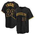 C.Reds #29 TJ Friedl Player Black Snake Skin City Home Fdoa Stitched Jerseys