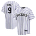 C.Rockies #9 Brenton Doyle Player White Game Home Fdoa Stitched Jerseys