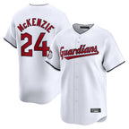 C.Guardians #24 Triston McKenzie Player White Limited Home Fdoa Stitched Jerseys