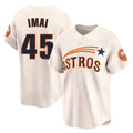 H.Astros #45 Tatsuya Imai Player Cream Throwback Cooperstown Collection Limited Fdoa Stitched Jerseys