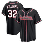 C.Guardians #32 Gavin Williams Player Black Fashion Out Home Game Fdoa Stitched Jerseys