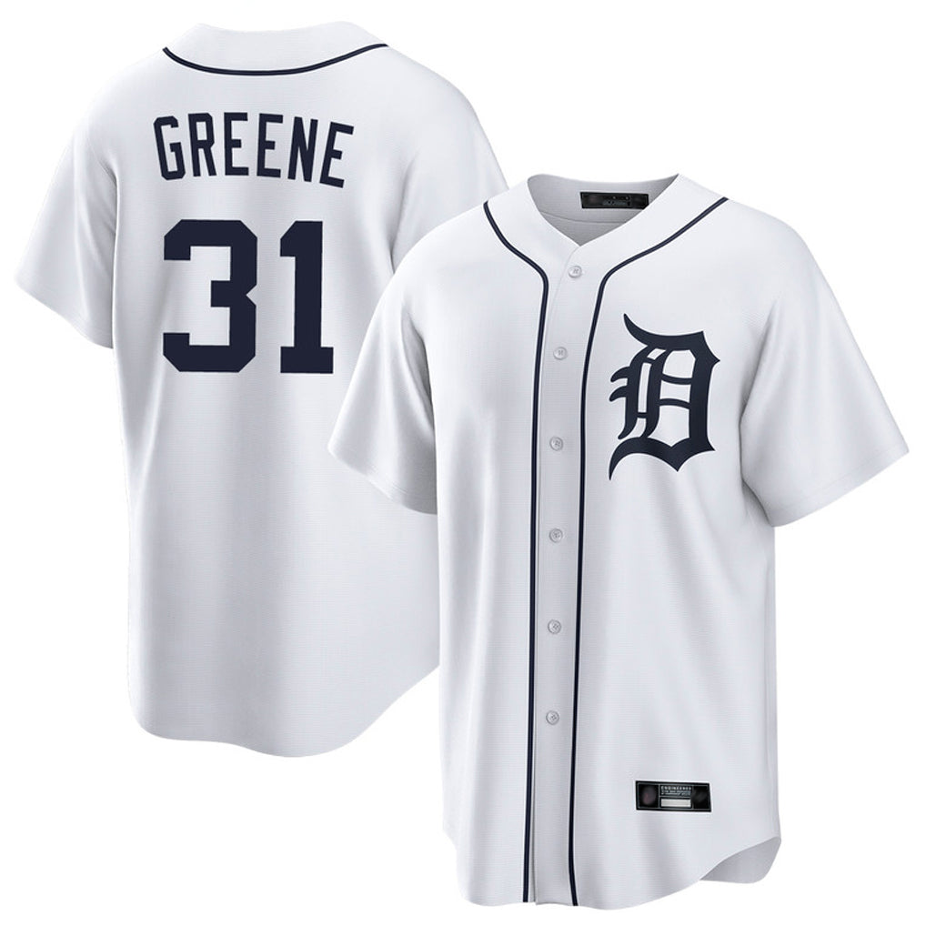 D.Tigers #31 Riley Greene Player White Home Game Fdoa Stitched Jerseys