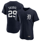 D.Tigers #29 Tarik Skubal Player Navy Limited Elite Home Fdoa Stitched Jerseys